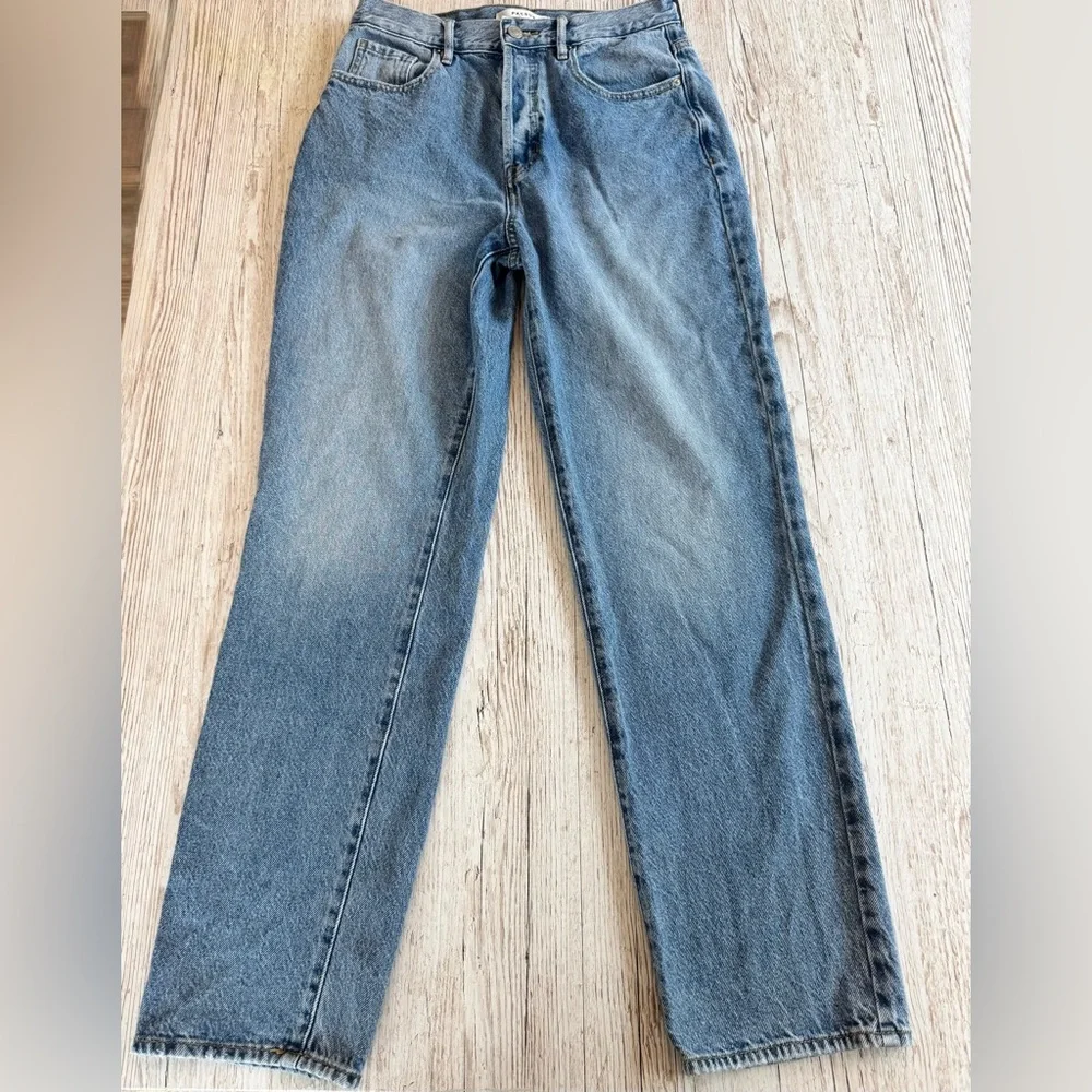 PacSun Dad Jean Button Fly Classic Straight Fit High Rise Blue Denim Jeans 27 - Picture 9 of 9